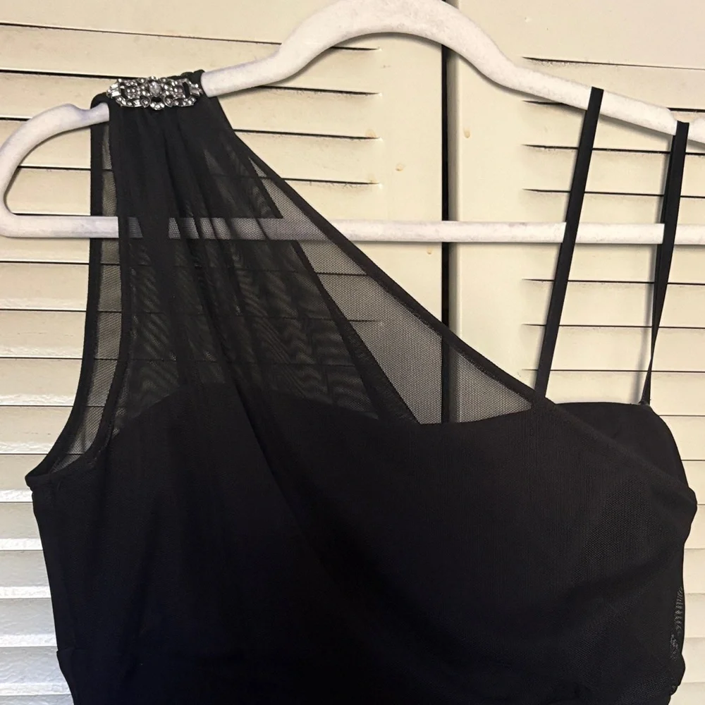 Ralph Lauren One Shoulder Black Dress - Picture 3 of 10